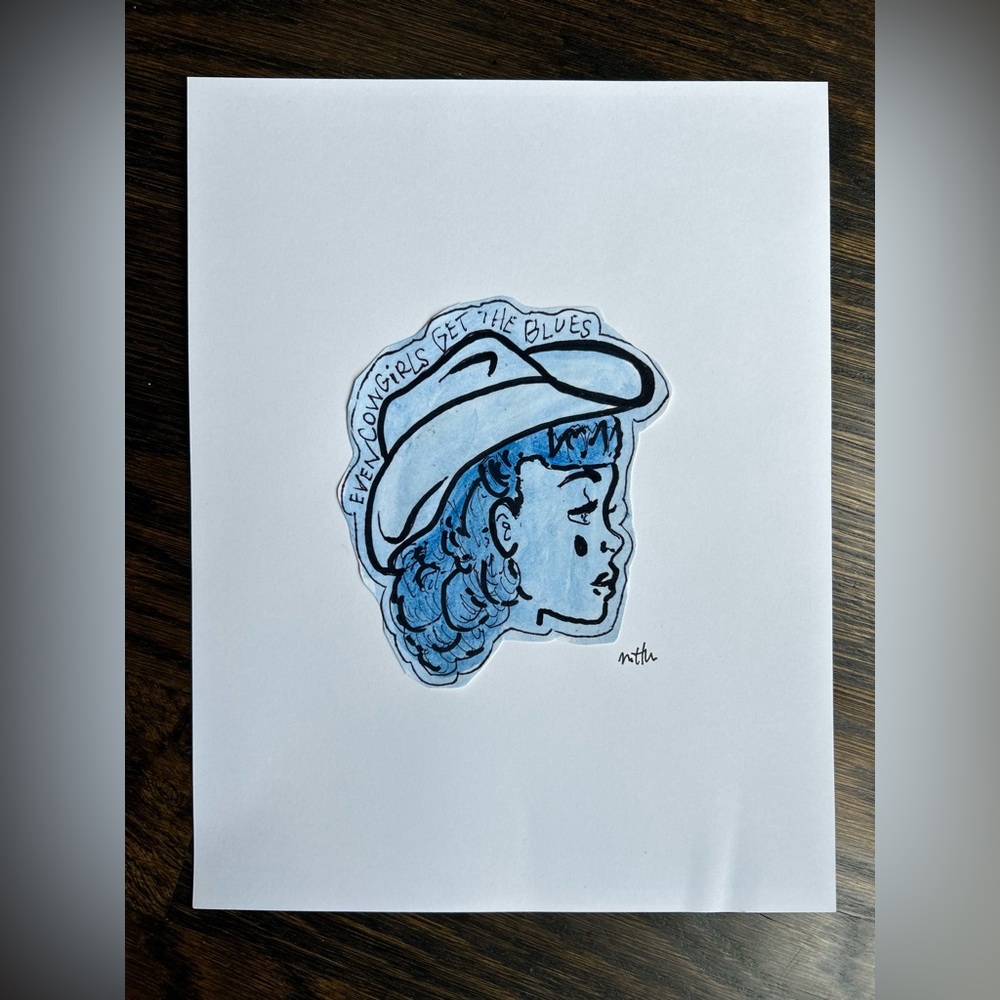 Pop art watercolor and ink painting print 8.5x11in signed and numbered